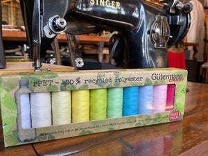 Recycled polyester thread
