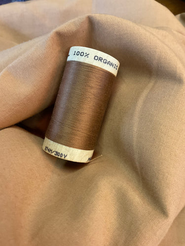 Organic Cotton Thread - Brown 4827 - 30/2 weight - 275meters.