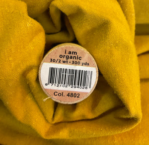 Organic Cotton Thread - Beige 4802 - 30/2 weight - 275meters.