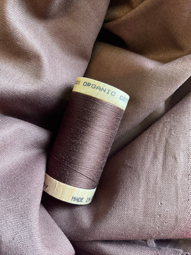 Organic Cotton Thread - Brown 4829 - 30/2 weight - 275meters.